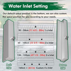 Waterfall Spillway for Indoor/Outdoor Decorative,Waterfall Spillway Kit with Pipe Connector Ideal for Pond & Fountain Installat Water Flow Control Easy Setup Perfect for Backyard Water Featu
