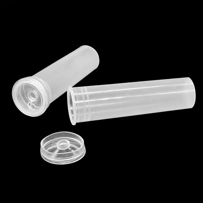 Tirifer 21 Pack 60ml Large Floral Tubes with Rack Holder for Milkweed Cuttings, Raising Caterpillars, Monarchs, Butterflies, Flower Arrangements