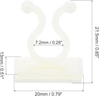uxcell 100Pcs Plant Climbing Wall Fixture Clips, Plant Fixer Self-Adhesive Hooks Wire Fixing Supporting for Indoor Outdoor Decoration and Cable Wire Fixing (White, 7.2mm/0.28")