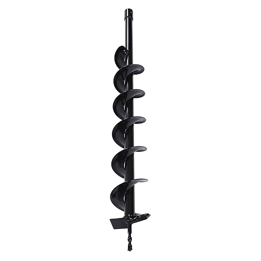 DYRABREST Auger Drill Bit 4''Garden Plant Flower Bulb Auger Spiral Hole Drill for Post Holes Replacement Earth Digger Planting Drill