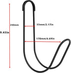 Garden Hose Holder Water Hose Hanger Wall Mounted,304Stainless Steel Solid Hose Hook Holds Up to 50Ft Garden Hose, Expandable Hose, Water Hose(Matt Black 2pcs)