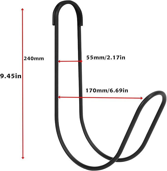 Garden Hose Holder Water Hose Hanger Wall Mounted,304Stainless Steel Solid Hose Hook Holds Up to 50Ft Garden Hose, Expandable Hose, Water Hose(Matt Black 2pcs)