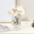 HUFFA Moisturizing Hand-Feeling Orchid Bundle Home Living Room Decoration Ornaments Fake Flower Bonsai Hand-Feeling Phalaenopsis(Deep Pink)