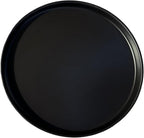 2 Pack Ceramic Plant Saucer Pot Tray 7 Inch, Planter Saucers 4 5 6 7 8 9 10 11 12 13 Inch for Indoors Outdoor, Durable Sturdy Flower Drainage drip Water Tray for Glazed Pots Base (7 Inch-Black)