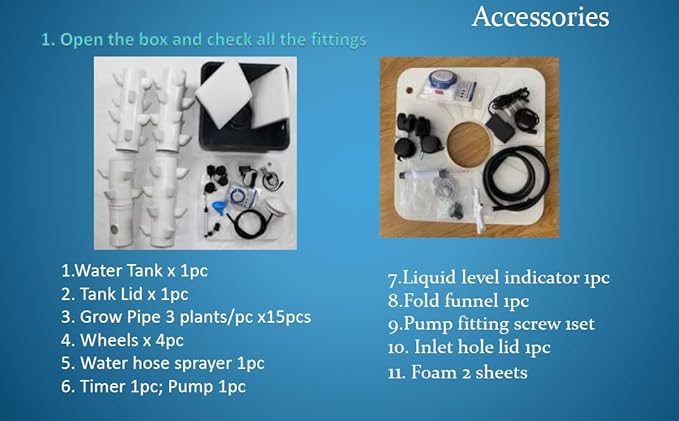 Vertical Hydroponics Growing System,Aeroponic Grow Tower for Herbs, Fruits and Vegetables 14 Layer 70 Plants Sites with Movable Water Tank Hydrating Pump, Timer, Adapter