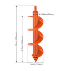 Insaga Threaded Auger Drill Bit Pro, 3''x 12'' Garden Auger with Self-Tapping Screw & Reinforced Weld, 3MM Heavy Duty Spiral Drill Bit for Drill, for Bulbs Flowers Plants Post Hole Digger