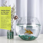 RIFNY Decorative Polished Rocks, 0.3" Gravel Rocks Crushed Crystal for Plant Flower Pots Succulents Cactus Bamboo Plant Vase Filler Aquarium Fish Tank Decorations and DIY Craft (1.5 LB, Green)