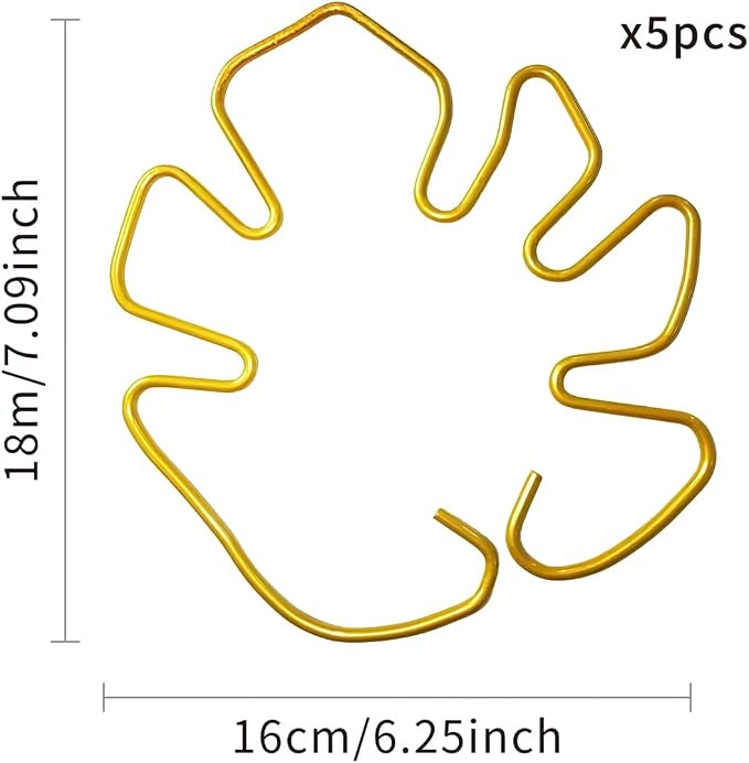 5Pcs Gold Plant Stem Support, Stable Support Stakes for Plants Stabilize, Outdoor & Indoor & Garden Plant Stakes for Healthy Growth (Flower Shaped Bracket C)