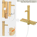 Bamboo Water Fountain Without Pump,Water Fountain Outdoor Indoor,Zen Garden Decor for Desk Patio Yard,12 Inch