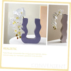 Zerodeko Realistic Fake Phalaenopsis Orchid Stem for Home Decor Vivid Artificial Arrangement for Living Room Bedroom and Dining Table Stylish Faux Floral Decoration