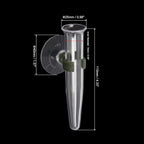 PATIKIL Floral Water Tubes with Suction Cup, 3 Pcs 0.6" ID 4" Plastic Wall Hanging Vase for Plants Flower Arrangement, Clear