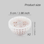 2 Pack Aquarium Moss Ball Holder, Hollow-Designed Plastic Plant Holder with Filter Stone for Shrimp & Fish Tank Decorations