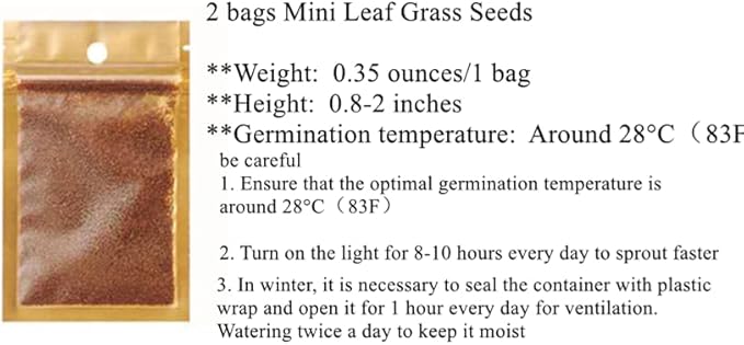 2 Pack Aquarium Plants S.e.e.ds Easy to Grow Fish Tank Plant S.e.e.ds Ideal for Aquarium Foreground Decor Real Carpet Plants