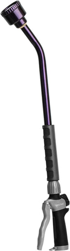 RESTMO Heavy Duty Full Metal Long Watering Wand, 24 Inches Gentle Soft Full Shower Sprayer Wand with Flow Control, Hose Wand for Hanging Baskets, Shrubs, Plants, Flowers, Garden and Lawn, Purple