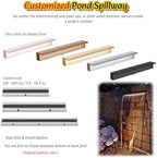 Waterfall Spillway for Indoor/Outdoor Decorative,Pond Spillway Kit Waterfall Overflow System with Soft Tube & Connector for Koi Ponds Back Inlet & Fountain Spray Outlet for Stunning Water Fe