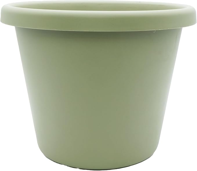 14 inch Round Classic Planter - Plastic Plant Pot for Indoor Outdoor Plants Flowers Herbs, Seafoam