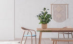 12.6" Fake Plants in Brown Ceramic Vase Real Looking and Touching Evergreen Ficus Leaf Faux Plant indoor for Book Shelf Bathroom Office Desk Kitchen Counter Bedroom Small Space Artificial Plant Decor