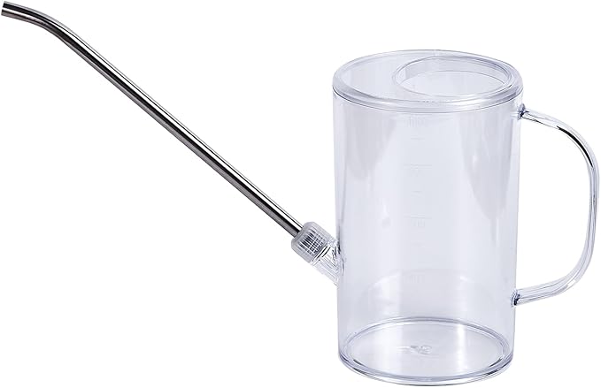 Plastic Watering Can - Small with Long Spout - 1/4 Gallon - 32 Oz - White
