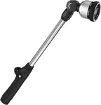 FANHAO Garden Hose Wand Heavy Duty, 16 Inches Metal Watering Wand with 8 Spray Patterns, 180° Rotating Long Hose Nozzle Sprayer Wand with Thumb Flow Control for Watering Hanging Baskets and Shrubs