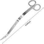Extra Long Curved Aquarium Scissors, Stainless Steel Tools for Trimming Aquatic Plants, Professional Wave Scissors for Fish Tank, Aquarium & Terrarium, Ambidextrous Design