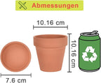 vensovo 4 Inch Terracotta Plant Pots with Saucer - 6 Pack Clay Flower Pots with Drainage, Great for Plants, Crafts, Wedding Favor