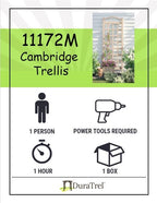Dura-Trel PVC Garden Trellis for Climbing Vine Plants, Cambridge, Mocha, 28" x 76"