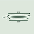 Bloem Terra 4" Diameter Round Black Resin Planter Pot with Pre-Drilled Drainage Holes for Indoor and Outdoor Gardening