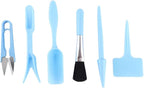 19Pcs Succulent Tools,Mini Garden Small Gardening Tools Indoor, Transplanting Gardening Tools,Pruning Shear Gardening Scissors,Hand Tool kit for Bonsai Indoors Small Plants (Blue)