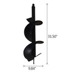 10-in Earth Auger Drill Bit, Garden Plant Flower Auger Rapid Planter Compatible Gas Powered Post Fence Hole Digger with 3/4 Shaft