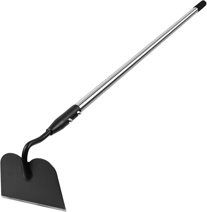 YEELOR Garden Hoe, Long Handle Hoe Garden Tool with Non-Slip Soft Grip, 56-Inch Stainless Steel Handle, Heavy Duty Hoe with Durable Blade, for Digging Loosening Weeding Planting