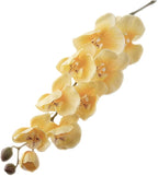 2 Simulation Butterfly Orchid Artificial Fake Flowers Decorative Living Room Bedroom Fake Flowers (Yellow)