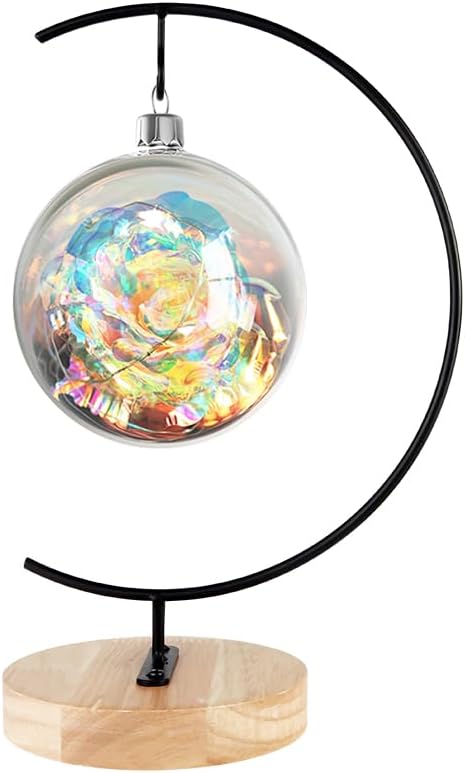 CXLE 11 Inch Ornament Display Stand, Black Ornament Hanger Stand for Hanging Glass Globe, Air Plant Terrarium, Christmas Ornament, Witch Ball, Home Office Wedding Decoration