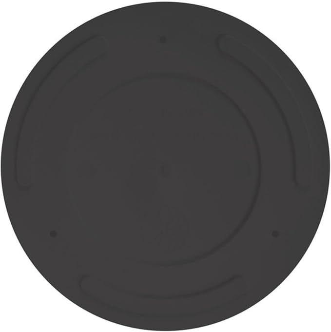 Bloem Mathers Round Planter with Saucer Tray: 10" - Black - Modern Design, Durable Plastic Pot, Removable Saucer, for Indoor & Outdoor Use, Gardening, 2.6 Gallon Capacity
