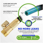 J&B XpandaHose 75ft Expandable Garden Hose - Heavy Duty Superior Strength 3750D - 4 -Layer Latex Core - Extra Strong Brass Connectors and Storage Bag (Black 75)