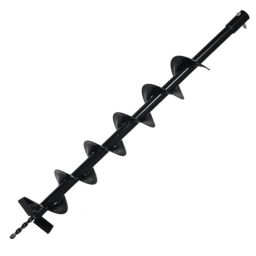 XtremepowerUS 4" Inch Auger Digging Bit for Post Holes Replacement Earth Digger Planting Drill Fence Hole Maker Grass Plant Hole Fit for 3/4" Shaft