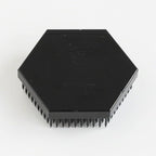 Wazakura Japanese Black Hexagon Ikebana Kenzan Flower Holder 2.6 in (68 mm), Made in Japan Floral Arranging Pin Frog Tool