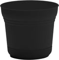 Bloem Saturn Round Planter with Saucer Tray: 10" - Burnt Red - Durable Plastic Pot, Matte Finish, Removable Saucer, for Indoor & Outdoor Use, Gardening, 1.5 Gallon Capacity