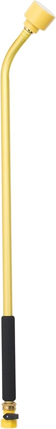 Dramm Sunrise Soft Rain Watering Spray Wand – 30” Long, Yellow – Gentle Full-Flow Spray with Shut-Off Valve & 8” Foam Grip – Lightweight & Durable for Gardens, Hanging Baskets & Planters