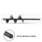 2"(D) x9(L) Auger Drill Bit, Ruooson Garden Spiral Bit, SpiralPlanter for Planting, Flower Bulb Auger Rapid Planter Digger for 3/8" Hex Drive<1Pcs>