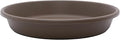 The HC Companies 17.5 Inch Round Plastic Classic Plant Saucer - Indoor Outdoor Plant Trays for Pots - 17.5"x17.5"x3" Chocolate
