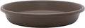 The HC Companies 12 Inch Round Plastic Classic Plant Saucer - Indoor Outdoor Plant Trays for Pots - 12.5"x12.5"x2.13" Chocolate