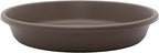 The HC Companies 14 Inch Round Plastic Classic Plant Saucer - Indoor Outdoor Plant Trays for Pots - 14"x14"x2.5" Chocolate