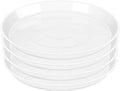 OUPSAUI 4 Pack Clear Plant Saucer 4 6 8 10 12 14 16 18 20 22 Inch Plant Trays for Pots, Plastic Extra Large Planter Saucers for Outdoors Indoors, Drip Catcher Water Tray for Plants (12 Inch)