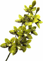 4pcs Artificial Cymbidium Orchid Flower Plant 3D Print Vanda 10 Heads Latex Phalaenopsis Flower (Black Green)
