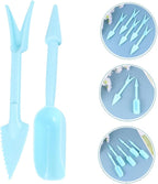 SUPVOX Succulent Transplanting Tools Set 20pcs (16cm) Blue Multi-Functional Planting and Potting Hand Tools for Gardening and Flower Care