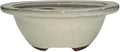 Brussel's 8" Oval Bonsai Glazed Ceramic Pot (Medium, Ivory)