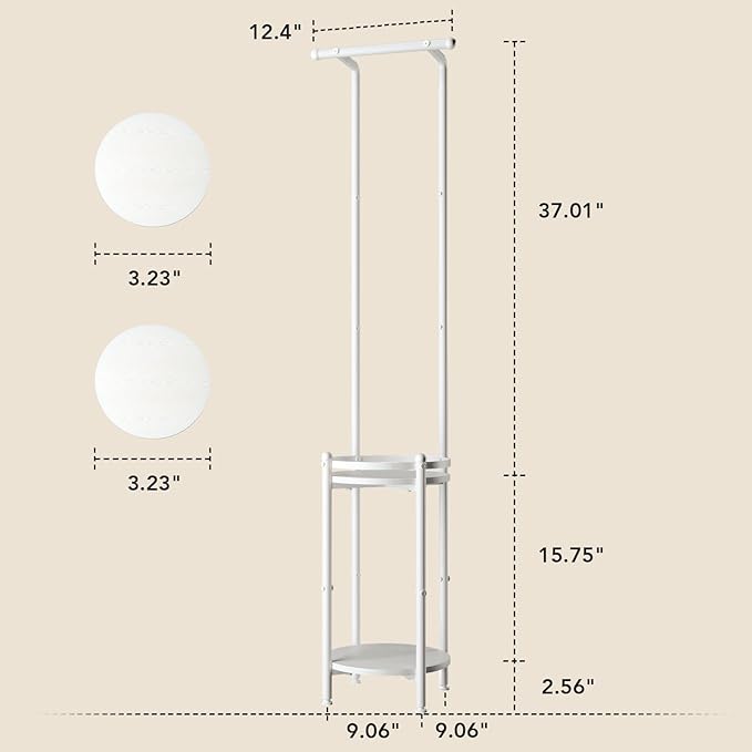Homsorout Plant Stand Indoor Outdoor - Heavy Duty Metal 2-tier Hanging Plant Holder Space-Saving Iron Plant Stands Tall Plant Shelf for Living Room Garden Balcony (White)