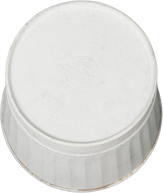 Hosley Metal Plant Pot White Wash Finish - 5" Dia x 4.8" H Flower Pots, Ideal for Farmhouse Décor, Planters for Outdoor Plants, Weddings, Gifts, Special Events Parties