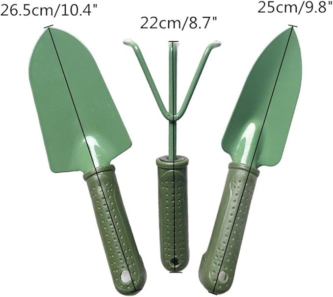 3PCS Mini Garden Tools Sets Durable Gardening Hand Tool Ergonomic & Rust Resistant for Women Kid Men Gardener