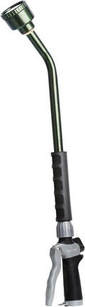 RESTMO Long Watering Wand, 24 Inches Gentle Soft Full Shower Sprayer Wand with Flow Control, Heavy Duty Metal Hose Wand for Hanging Baskets, Shrubs, Plants, Flowers, Garden and Lawn, Green
